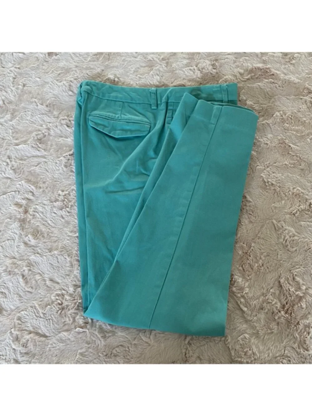 Larry Levine Womens 8 Cropped Pants Bright Blue Long Capri